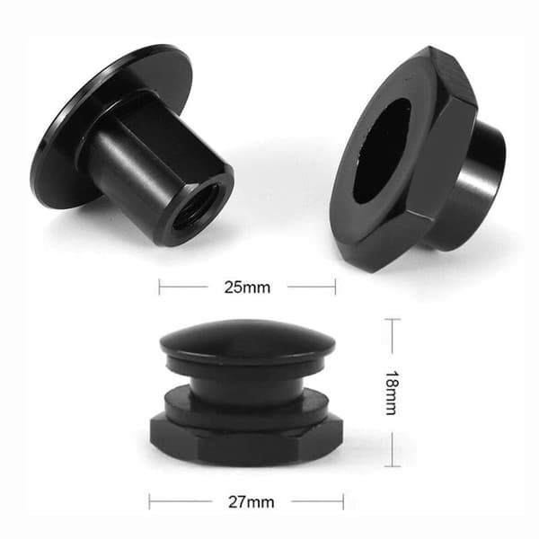 Sort Bagagerumsrude Struts Hardware Kit til 92-95 Honda Civic 3D Hatch