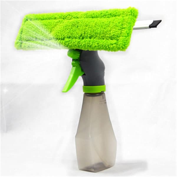 Multifunksjons vindusrengjøringssett med mikrofiber-sprayer