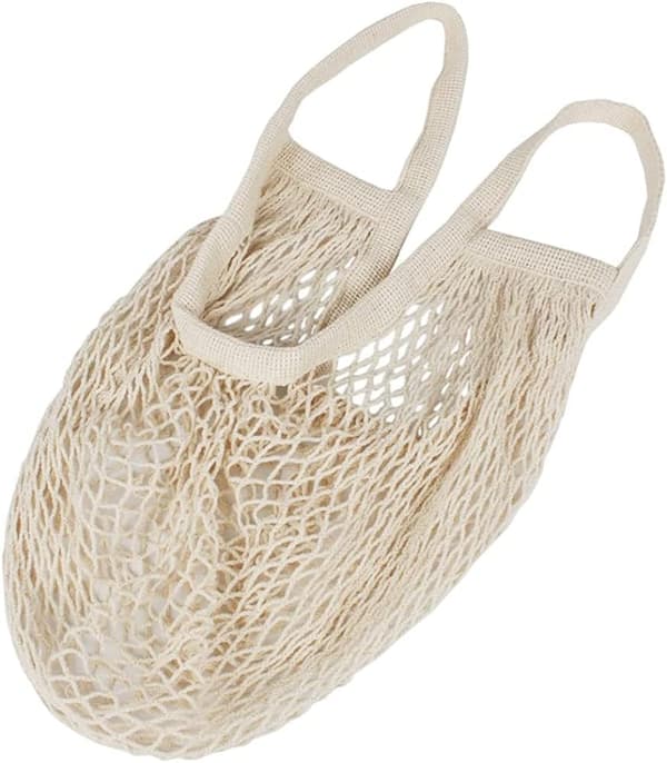 Mesh handlepose, gjenbrukbar og vaskbar bomulls handlepose for
