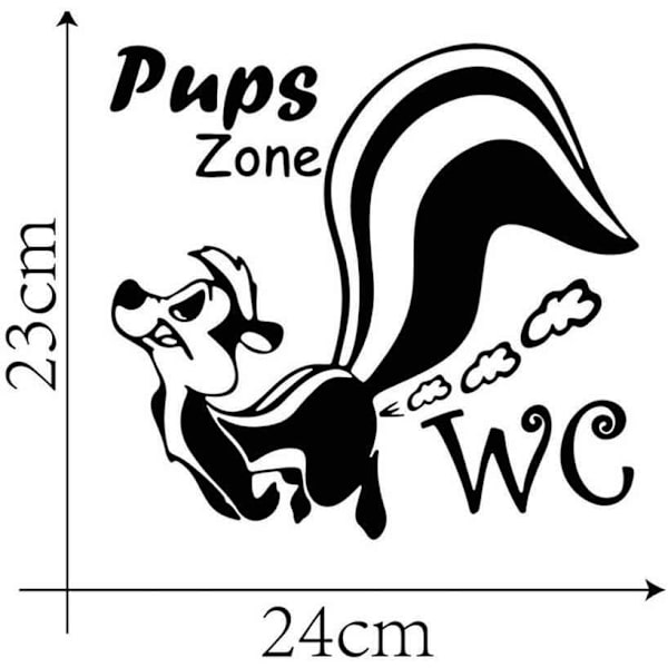 2 kpl Pentuja seinätarroja WC-tiloihin, kylpyhuoneeseen
