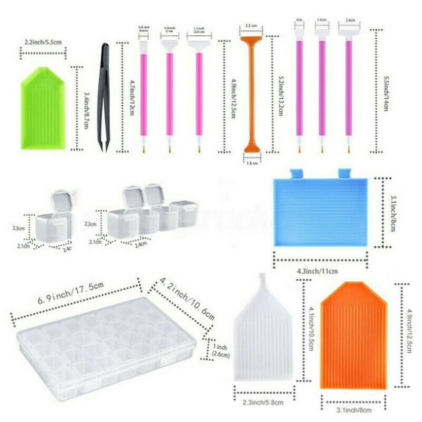 66 diamantmalingsværktøjer 5D DIY diamantmalingstilbehør dia