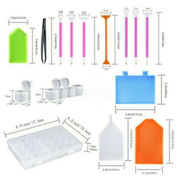 66 timanttimaalaustyökalua 5D DIY timanttimaalaustarvikkeet