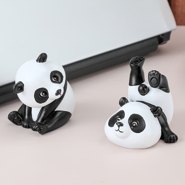 4 Röda Panda-dockor i Resin Dekoration Barnrum Vardagsrum TV