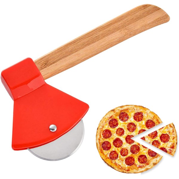 (Röd) Pizzakutter, Pizzakutter med Rostfritt Stål, Pizzakutter