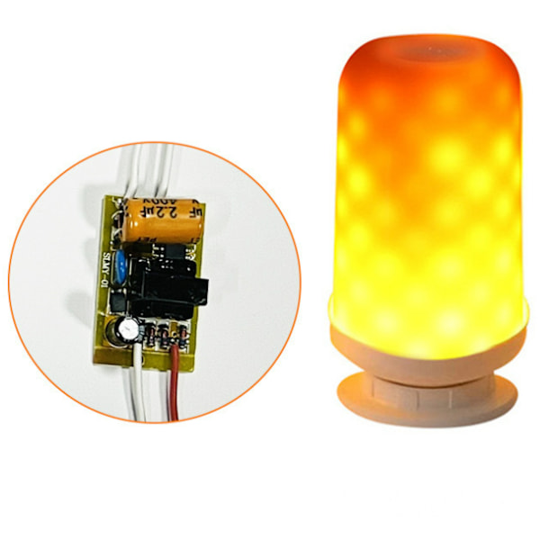 5-delt LED flammelampe bar flamme pære julepynt lam