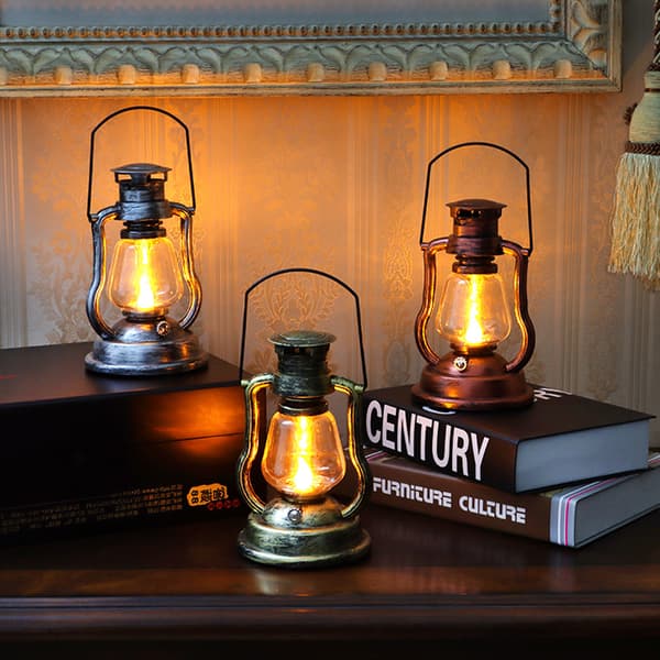 4 solcelled retro parafinlamper hestelys LED utendørs hage gårdsplass