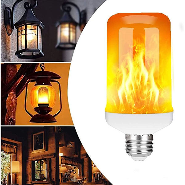 5-pakks LED flammelampe bar flammepære juledekorativ lampe b
