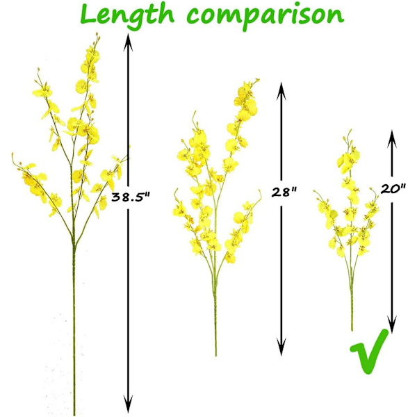 Kunstige Blomster Orkideer Silke Kunstige Blomster i Bulk, 10 stk (Hver