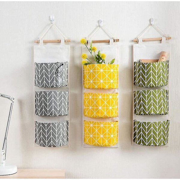 Dewenwils 3st Sac De Rangement Suspendu Mignon En Tissu De L DXGHC