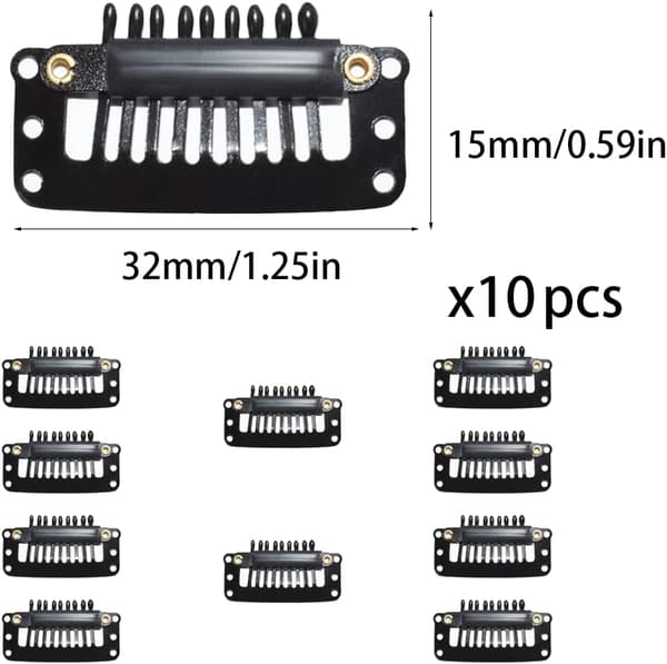 Parukk-klipser, 10 stk Hårextensionsklipser, Metall U-formede Klipser, C DXGHC