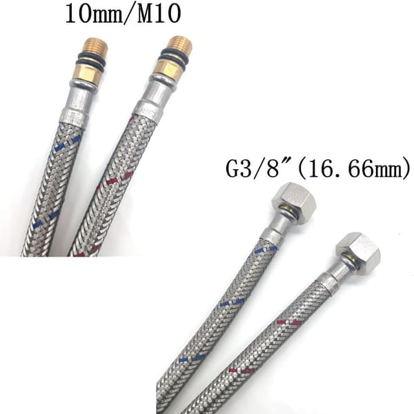 2 stk. G3/8 x M10 Koblingsrør for Blandebatteri
