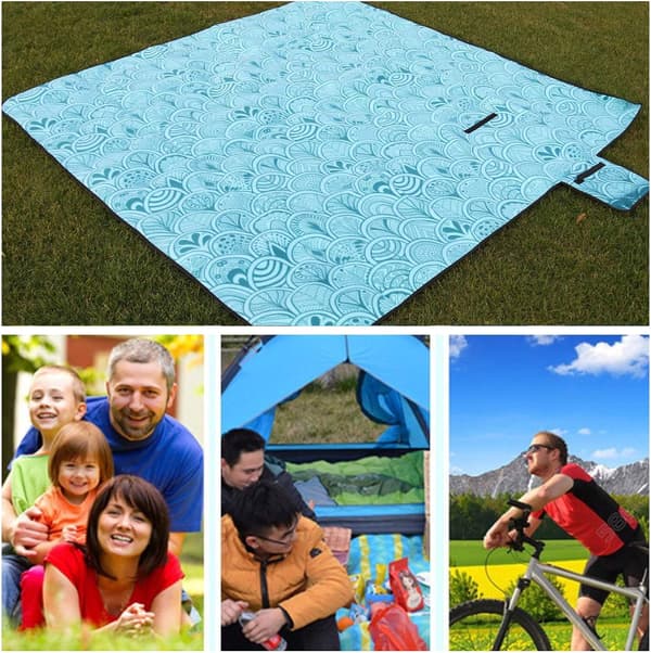 Picknickmatta, Vattentät, Vikbar, för Camping, Strand, Gräsmatta