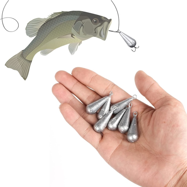 Fiskesinker i dråpeform - Fiskevekter