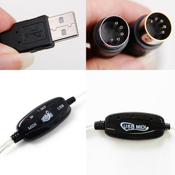 MIDI til USB-kabel elektronisk orgel musikkabel musikkredigering c