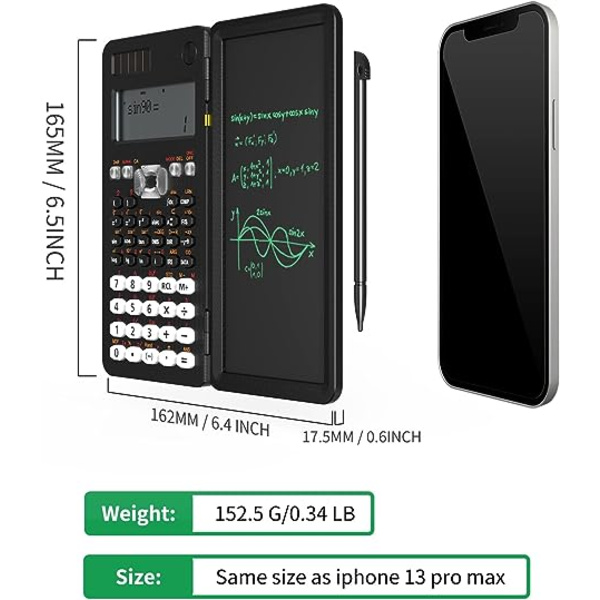 Vitenskapelig kalkulator med Wordpad, oppgradert 991MS Solar LCD S