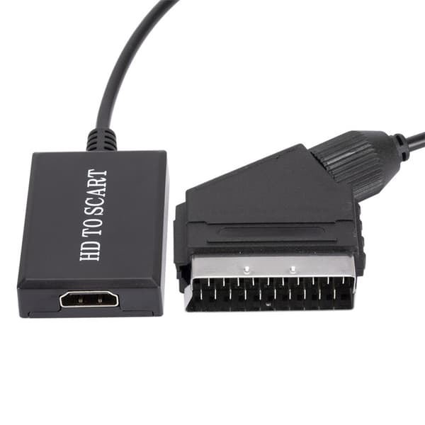 Ny HDMI til SCART konverter 1080P HD videoadapter HDMI til SCART