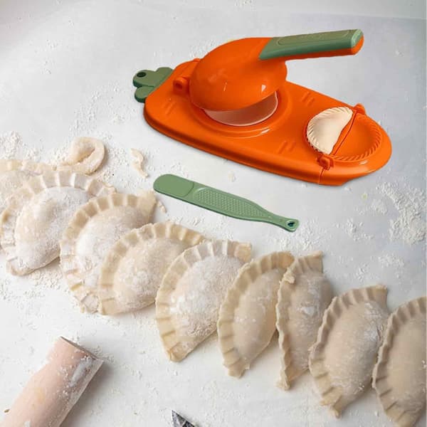 Dumpling Maker Maskin, 2 i 1 Manuell Deigpresse Dumpling Wrapper
