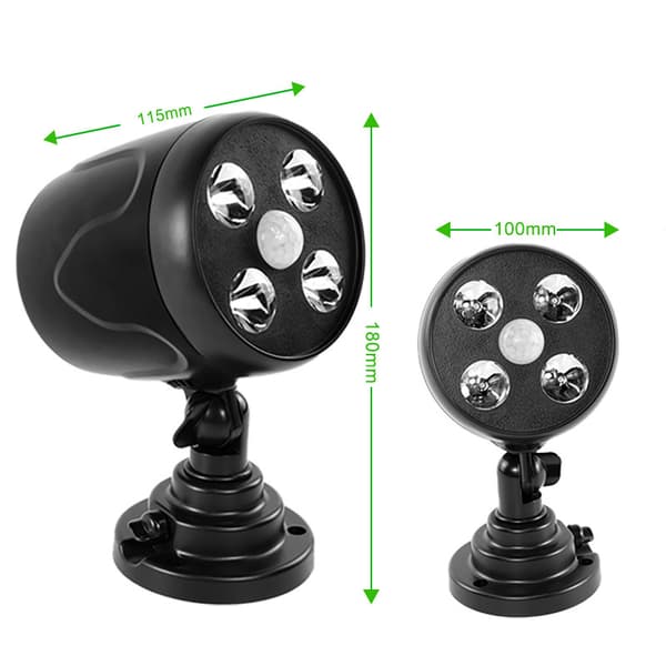 Utomhuslampa med rörelsesensor Vattentät, LED-belysning med w