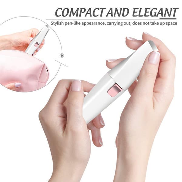 Laderbar øyenbrynsklipper & ansiktshårfjerner for kvinner, 2 i 1