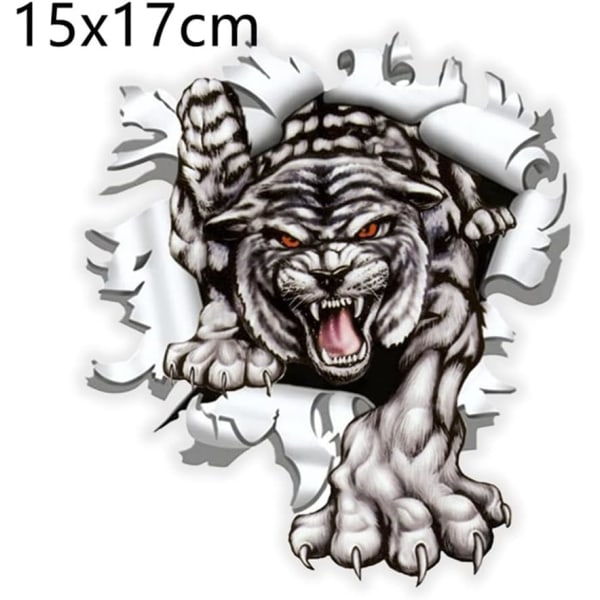 （15x17cm）Bilsticker, iSpchen Bilskjerm Tigerhode Mural Hu