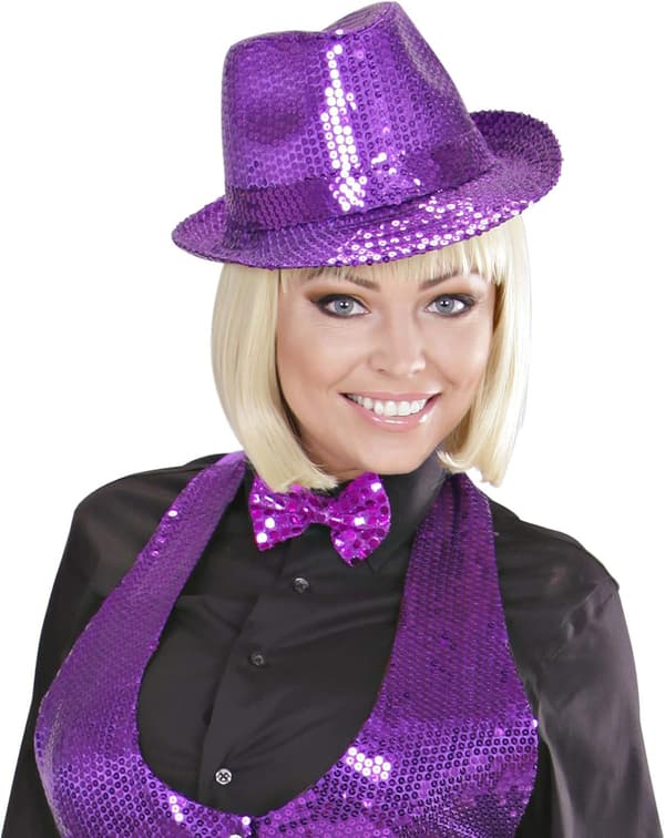 Filthat med glitter, guld, til temafester eller karneval, Par