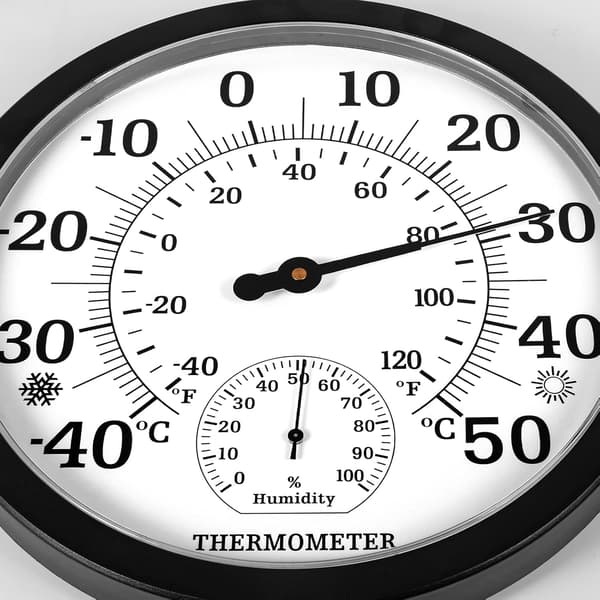 10 Tommer Indendørs Udendørs Hygrometer Termometer Stor Tal 2 i 1