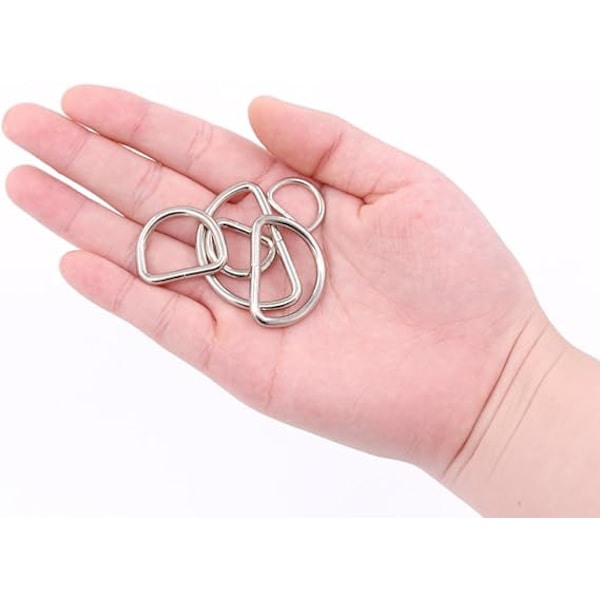 120 st Multifunktionella Metall-D-ringar Halvcirkelformade D-ringar DXGHC