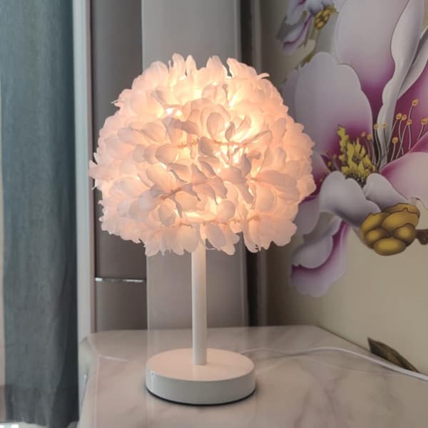 Pink silkeblomst natlampe sengelampe moderne mode fe