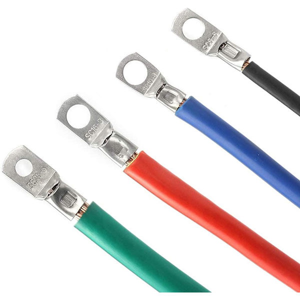 Elektriska Lugs Bult Hål Tennbelagd Koppar Krympstift Ringterminaler 60 P