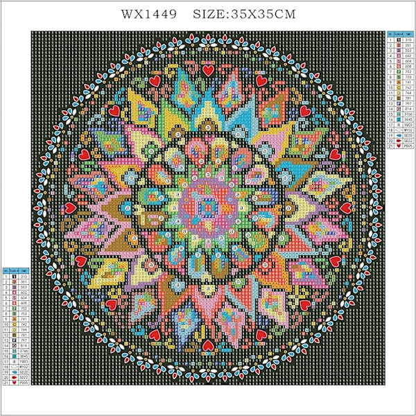 Diamantkonstset för Vuxna Barn Runda Full 5D DIY Mandala Specia