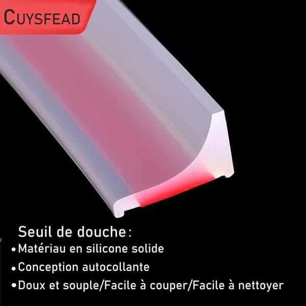 100CM Transparent Silikon Duschbarriär, Självhäftande Dusch B