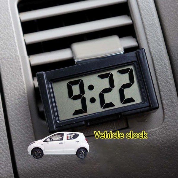 3ST Liten digital klocka Mini bilklocka Montering Watch Desktop klocka