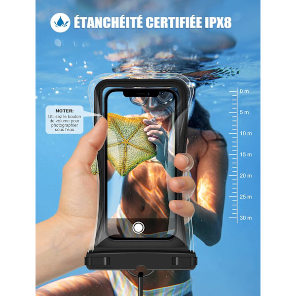 Vandafvisende Smartphone-Taske, [2 Pak] Flydende Vandafvisende Mobil