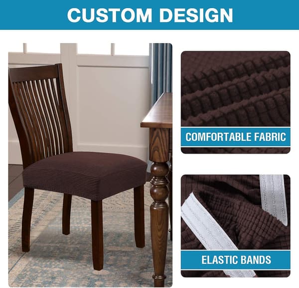 2-sits Dining Chair Cover Stretch Spandex Stolskydd Hushåll