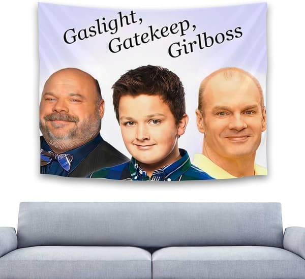 Rolig Meme Gobeläng Gaslight Gatekeep Girlboss Gobeläng Bertram