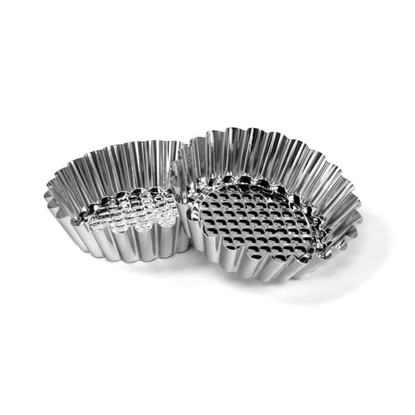 5 stk æggekageform i rustfrit stål, mini cupcake form, uden stang, kage bisc