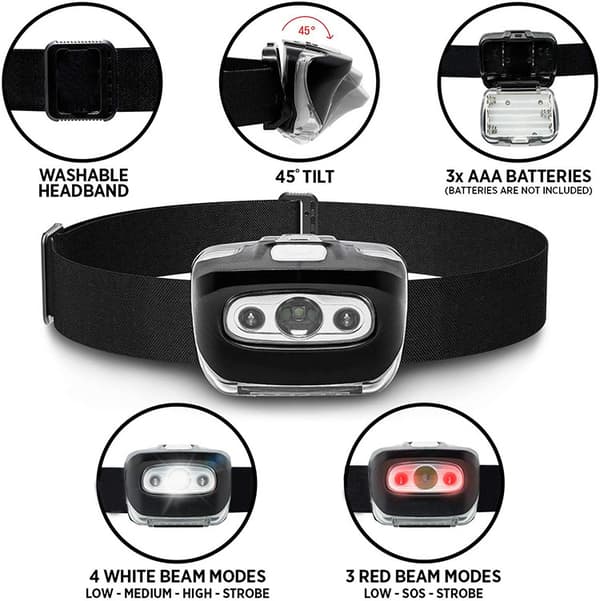 Mini-heijastinvalaisin 3LED XPG-valaisin 3W+2 punainen valo 3AAALED he