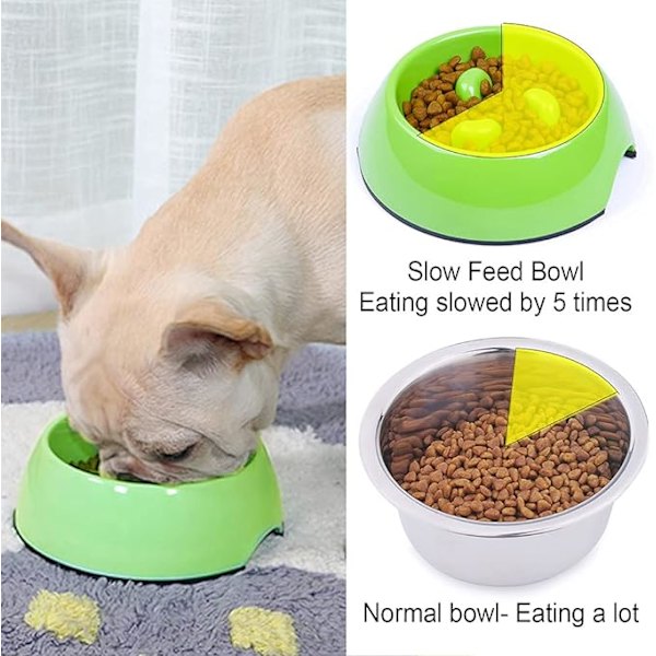 Anti-Glutton Skål til Hund og Kat, Skridsikker Foder Skål Pro DXGHC