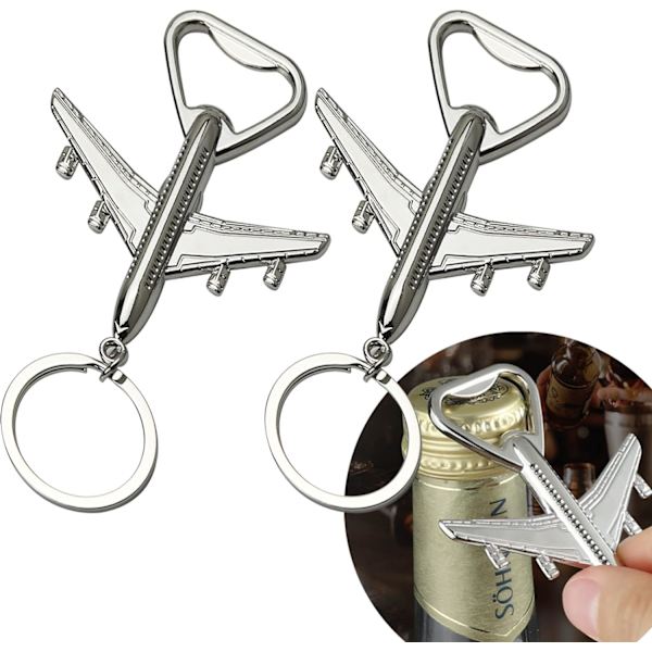 2-pack Ölflasköppnare, Flygplansformad Flasköppnare, Rolig Be