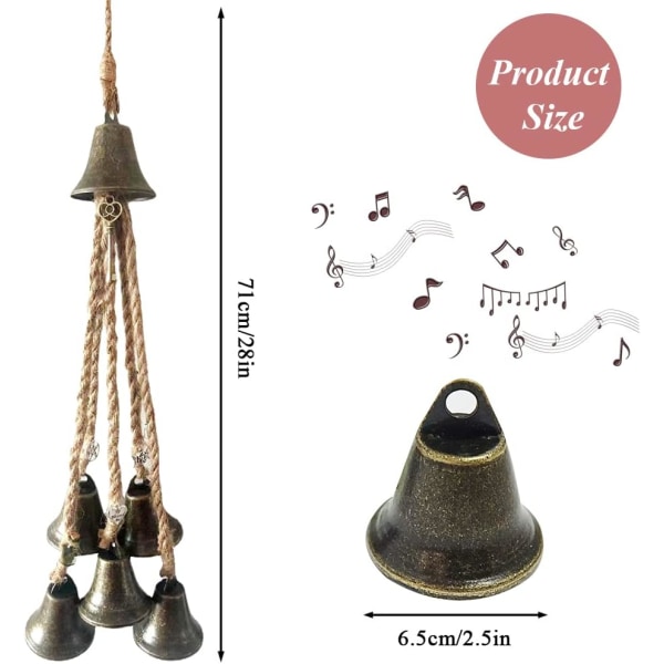 Witch's Bell Metal Wind Chime Tuulikellot Riippuvat koristeet, Prot