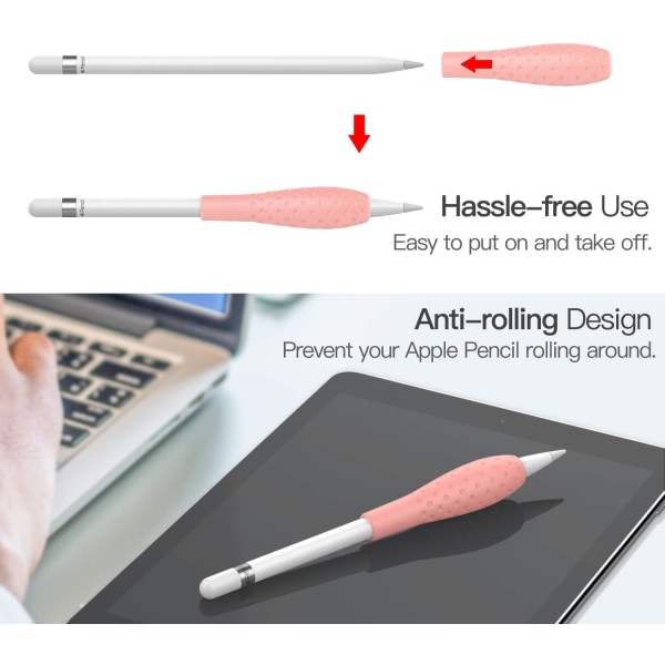 Case för Apple Pencil - [Anti-Roll Design, Ergonomic Tri