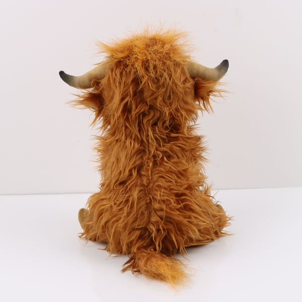 Suglan Highland Cattle Plysdyr Søde Imitation Langt Hår Kvæg