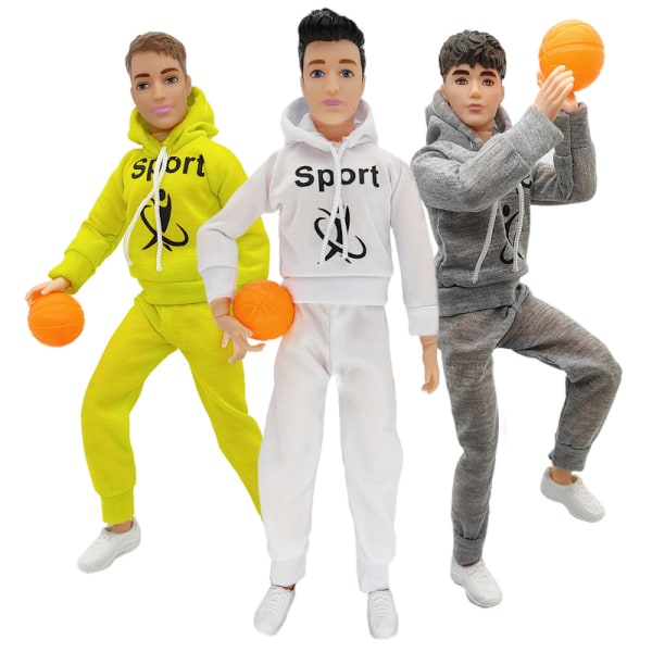 3 st 30 cm Barbie-dockans pojkvän kläder set bas
