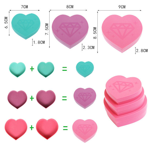 9 st Diamantmålningsplastkit Bärbar Diamantmålning Tillbehör