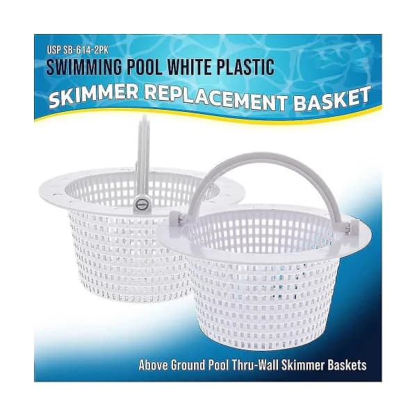 Ersättningskorg för poolskimmer (2-pack) - pool ovan mark genom väggen SkimmerBY Vit,A