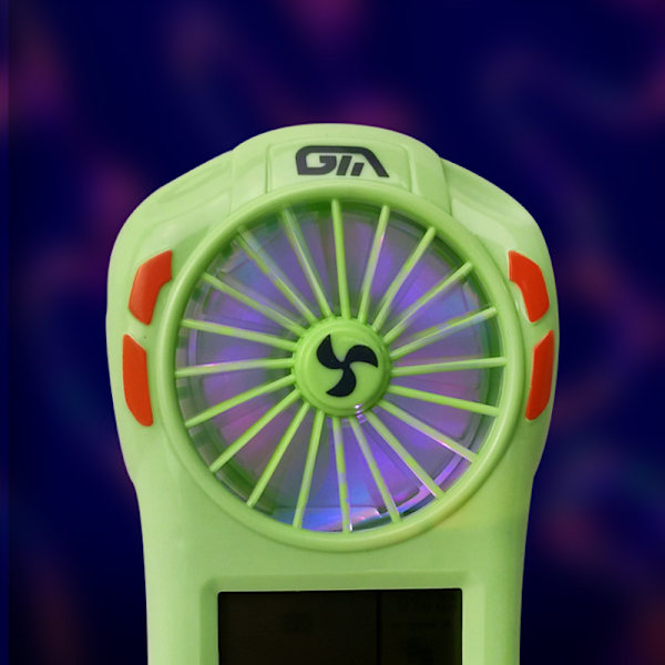Grøn Tetris Spilkonsol Fan 2-i-1 Håndholdt Hængende Hals Mini Fan