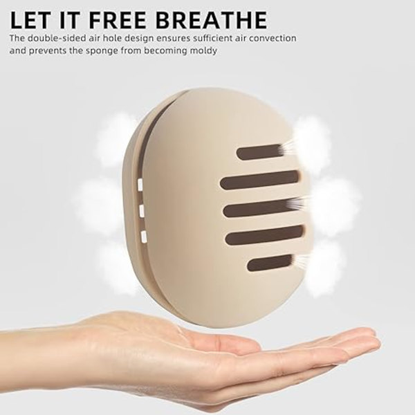 Sminke-svamp Holder Praktisk Ventilert Silikon Beauty Blender Ho