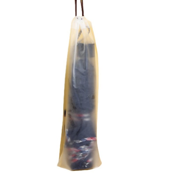 10 stk. Matte Translucent Plastik Træk-Snøre Regnskygge Opbevaring Organizer