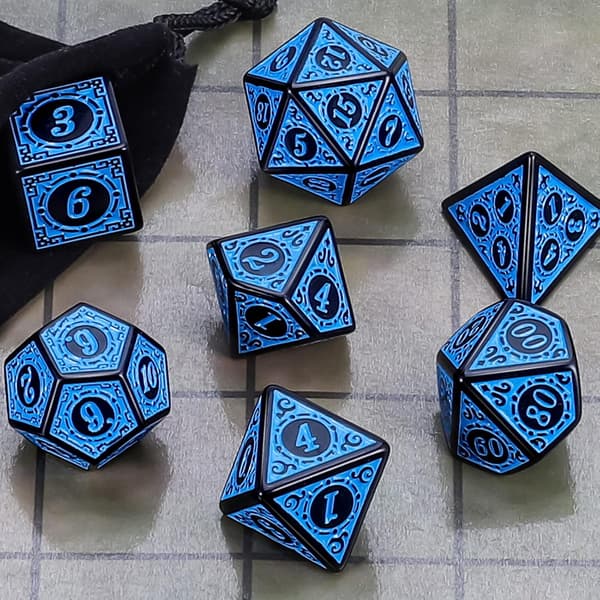 Monikulmaiset Noppasetti Dungeons and Dragons RPG MTG Roolipelille