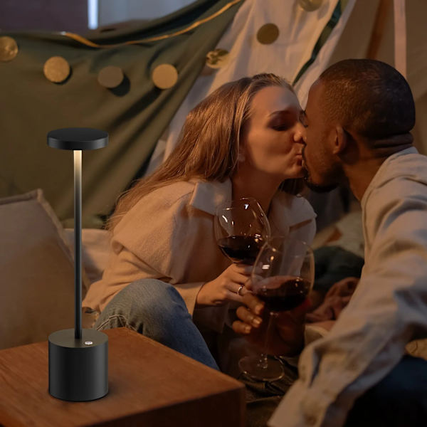 Laddbar Trådlös Bordlampa, 6000mAh Bärbar Batteri för Utomhus